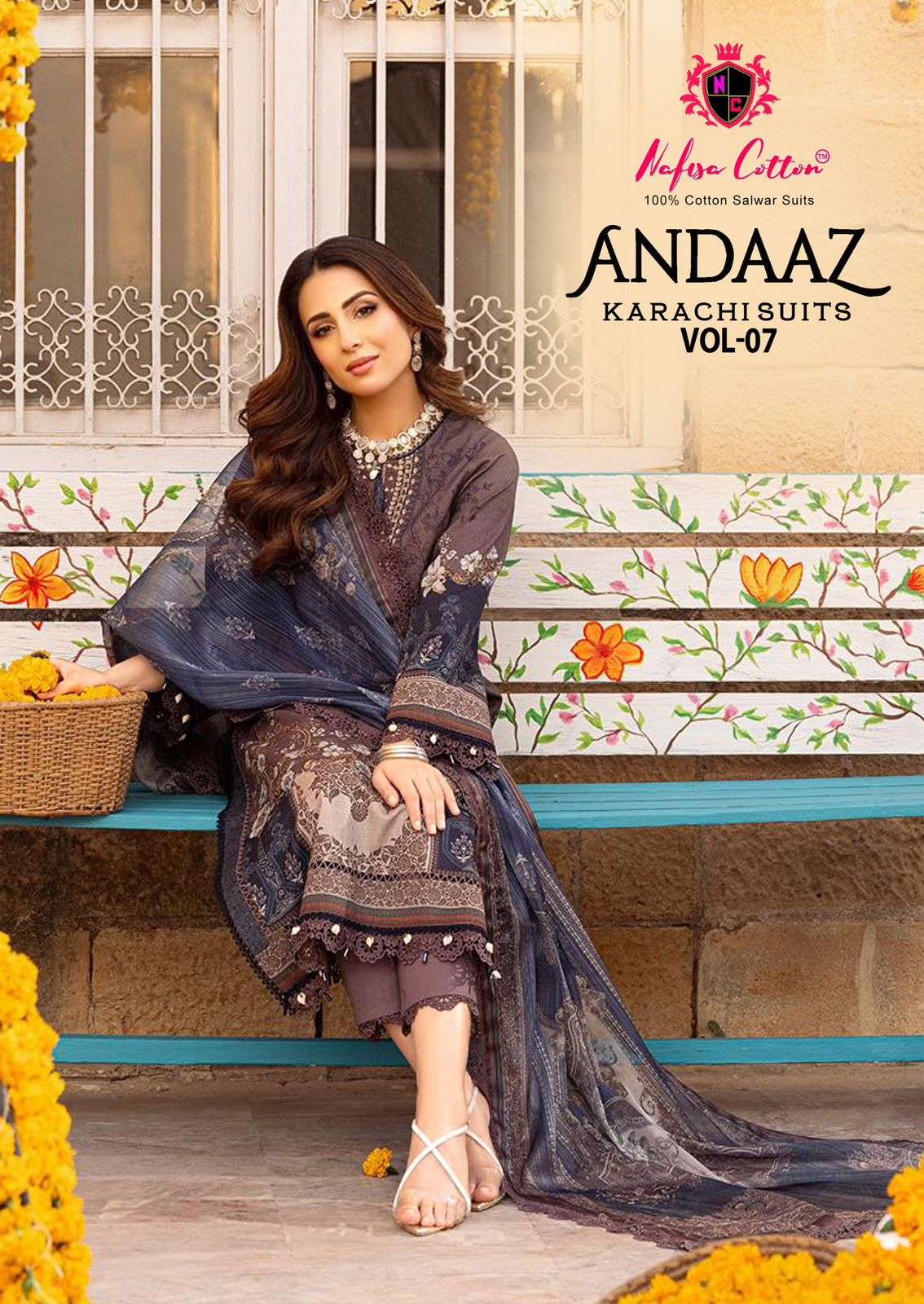 ANDAAZ KARACHI SUITS VOL 07 BY NAFISHA COTTON